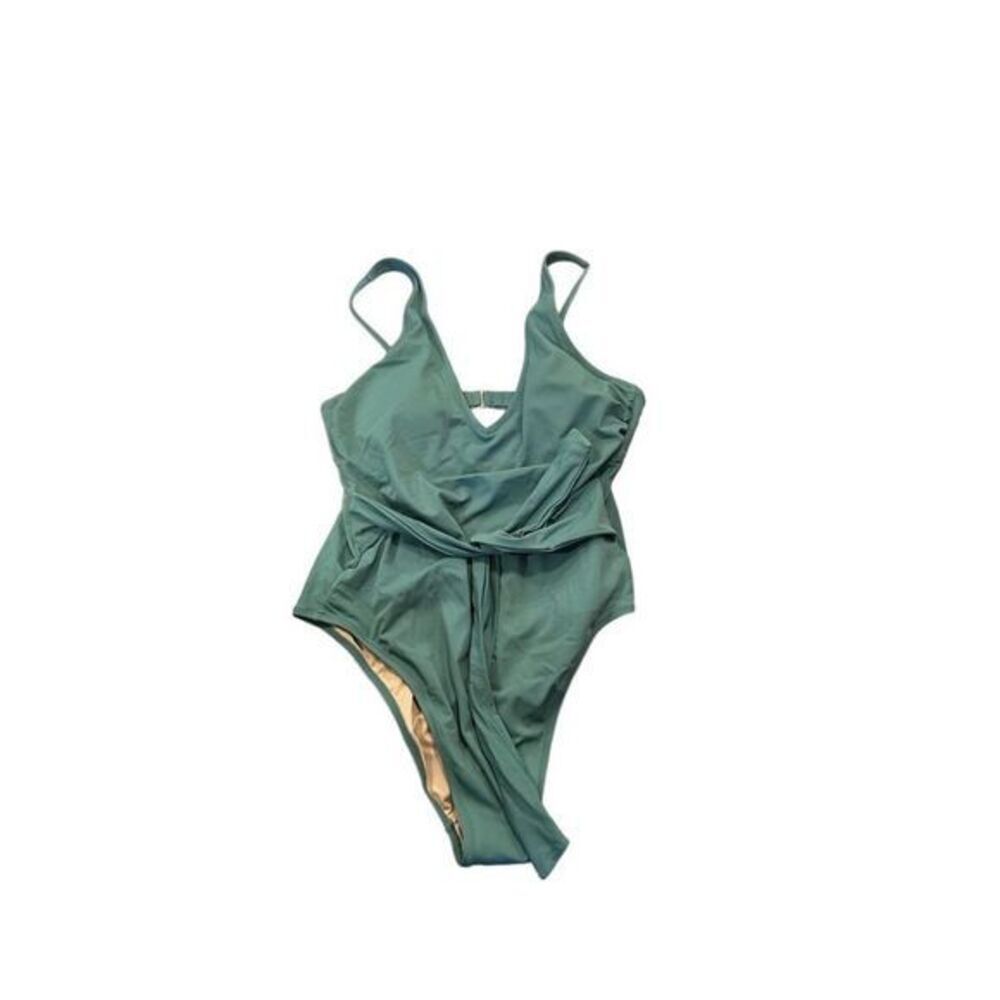 Shade & Shore Green One Piece Swimsuit L